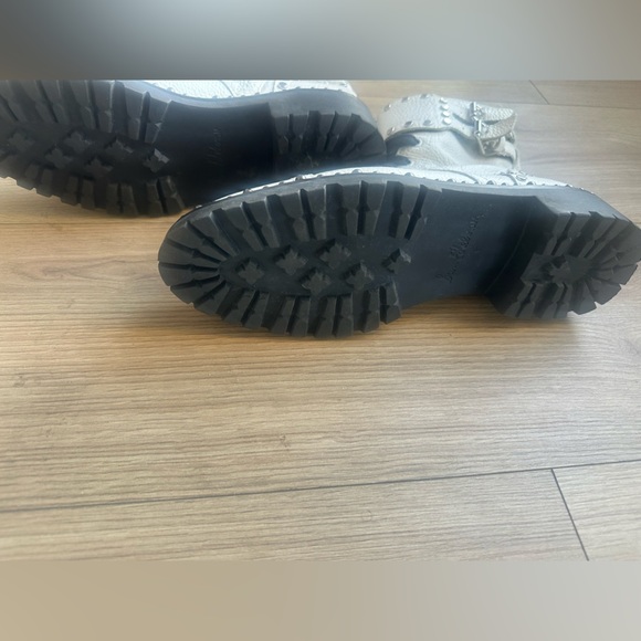 Sam Edelman Jennifer White Studded Combat Boots - Picture 7 of 7